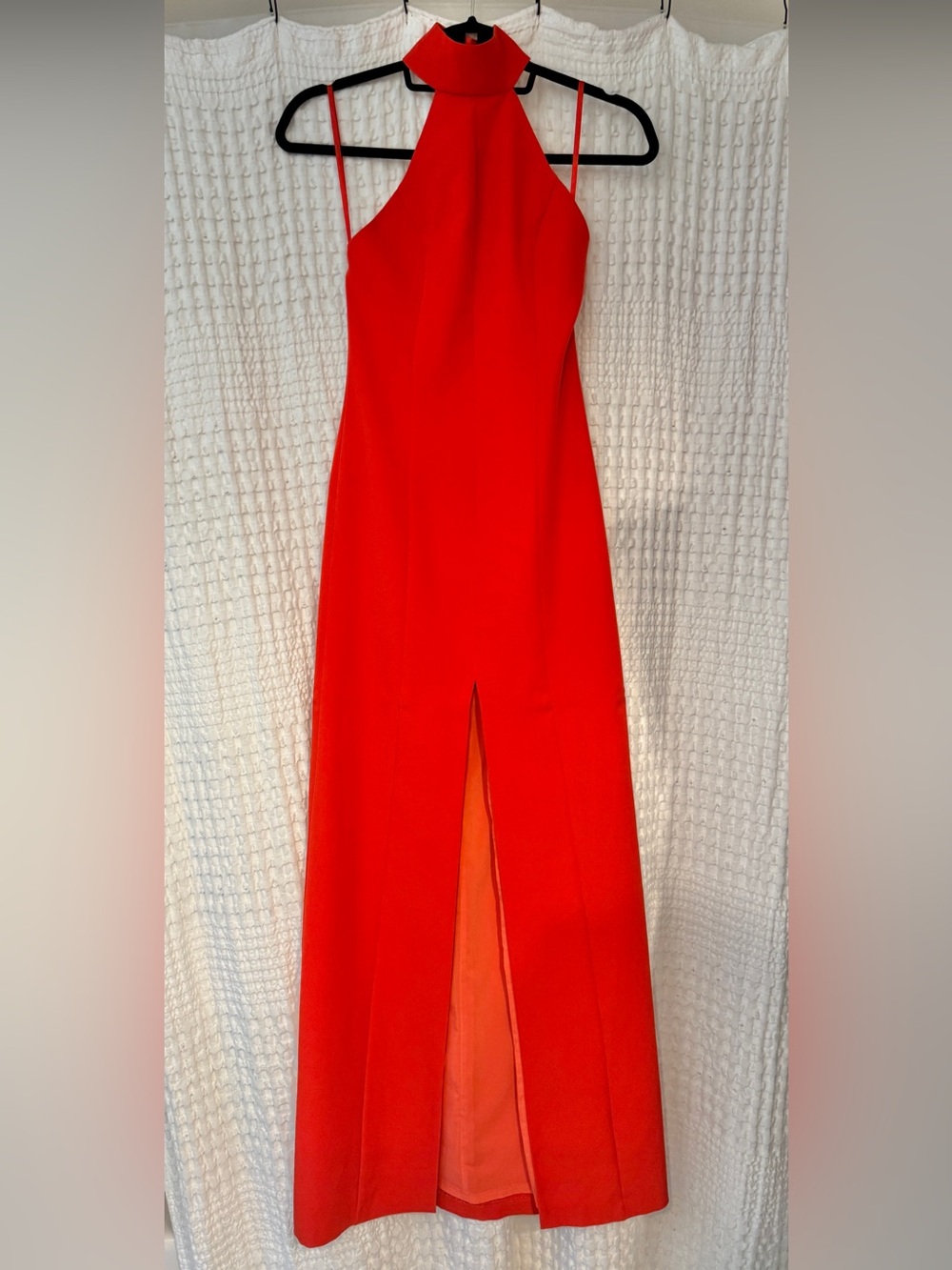 House of Harlow 1960 Red Halter Gown with Front Slit